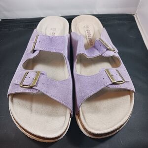 Guoluofei Purple Leather Men's Sandal Size 45 US 13M